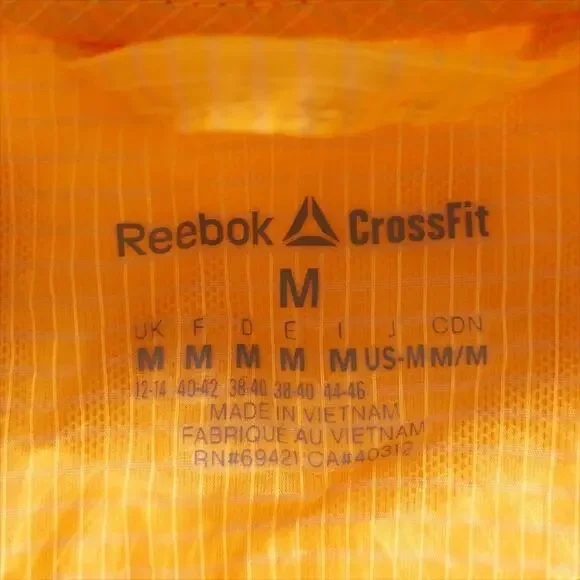 REEBOK x CROSSFIT The Clock Is Watching Lightweight Windbreaker Jacket Yellow M - Picture 9 of 11